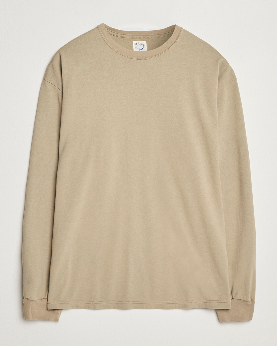 Herre | T-Shirts | orSlow | Relax Fit Long Sleeve T-Shirt Olive Drab