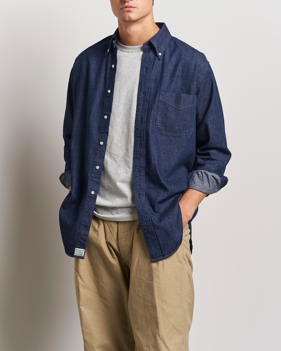 Herre | Skjorter | orSlow | Denim Button Down Shirt One Wash