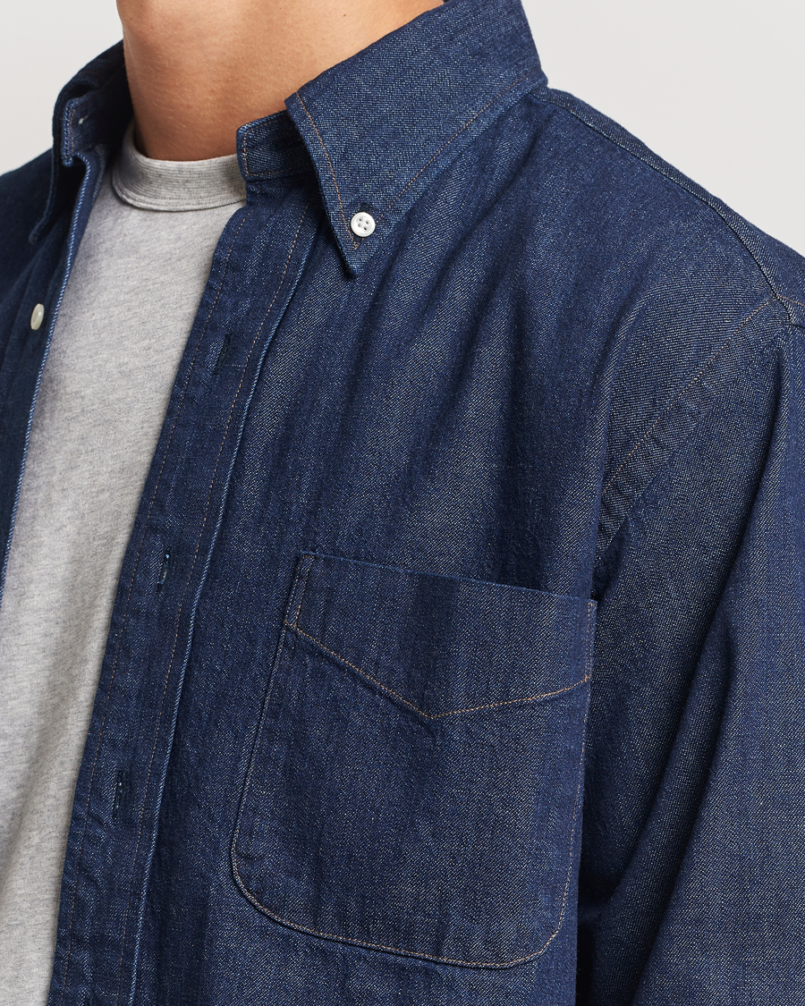 Herre | Skjorter | orSlow | Denim Button Down Shirt One Wash