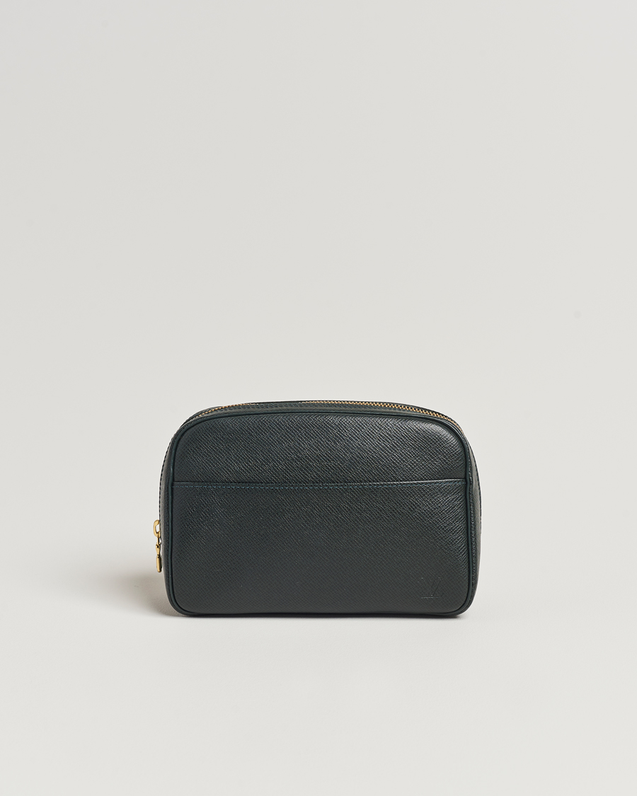 Herre | Louis Vuitton Pre-Owned Pochette Accessoir Washbag Green | Louis Vuitton Pre-Owned | Pochette Accessoir Washbag Green