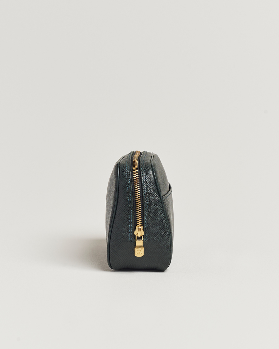 Herre | Louis Vuitton Pre-Owned Pochette Accessoir Washbag Green | Louis Vuitton Pre-Owned | Pochette Accessoir Washbag Green
