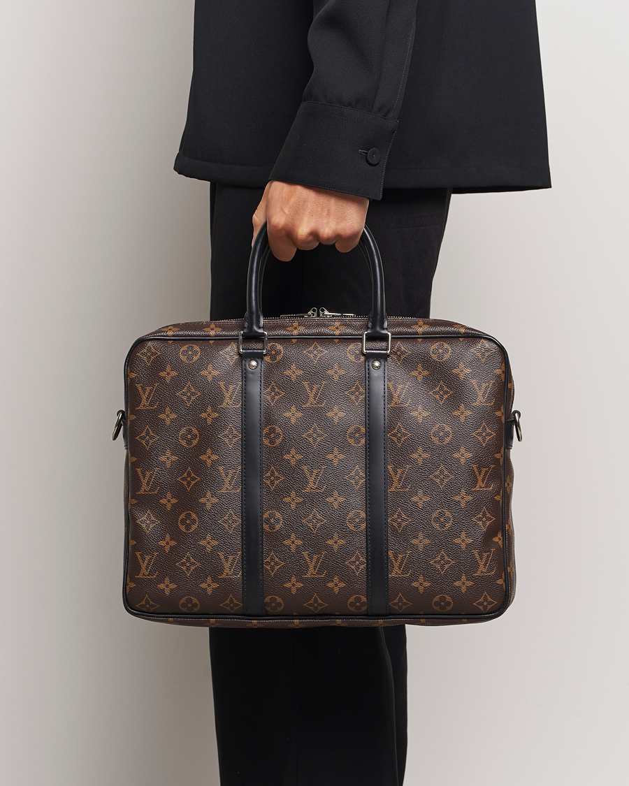 Herre | Louis Vuitton Pre-Owned Porte-Documents Voyage Briefcase Monogram | Louis Vuitton Pre-Owned | Porte-Documents Voyage Briefcase Monogram