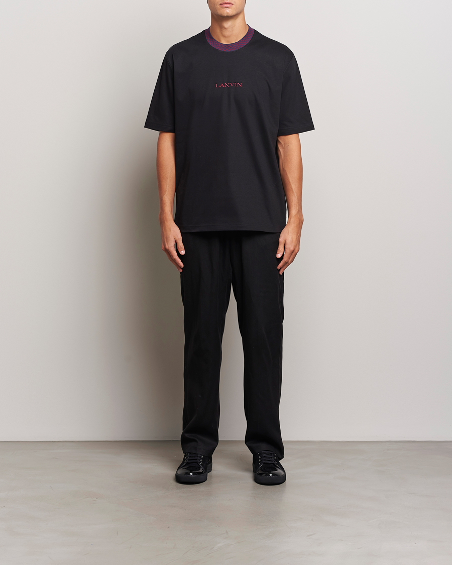 Herre | T-Shirts | Lanvin | Curb Detail Logo T-Shirt Black