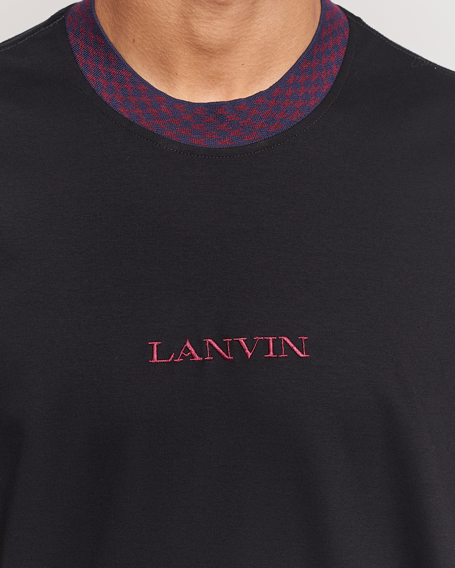 Herre | T-Shirts | Lanvin | Curb Detail Logo T-Shirt Black
