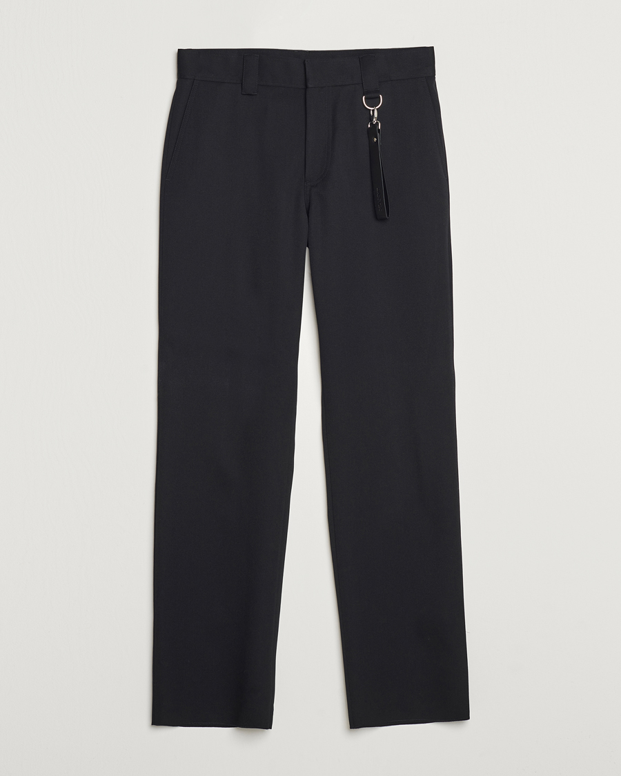 Herre | Bukser | Lanvin | Casual Straight Wool Trousers Black