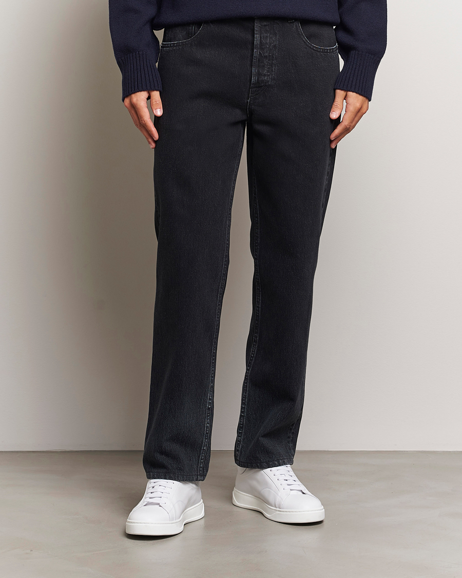 Herre | Jeans | Lanvin | Leather Pocket Denim Pants Black