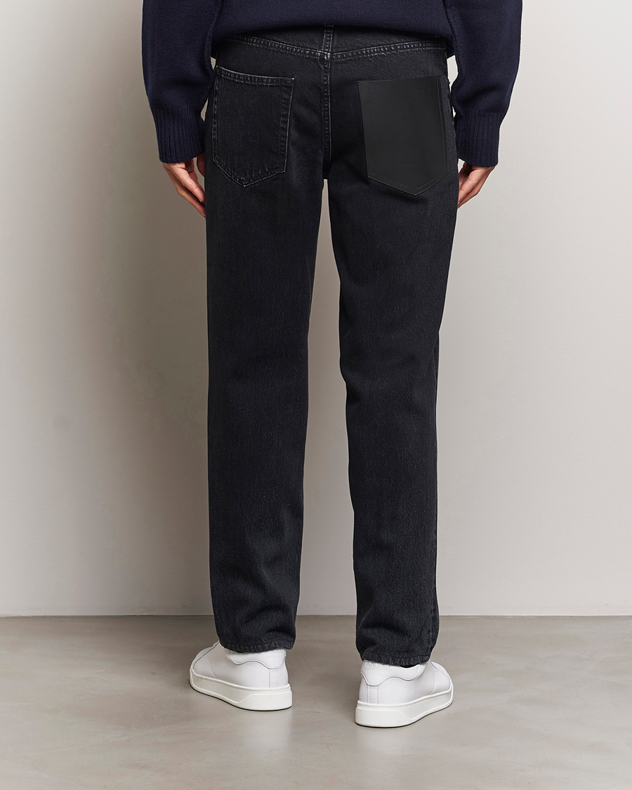 Herre | Jeans | Lanvin | Leather Pocket Denim Pants Black