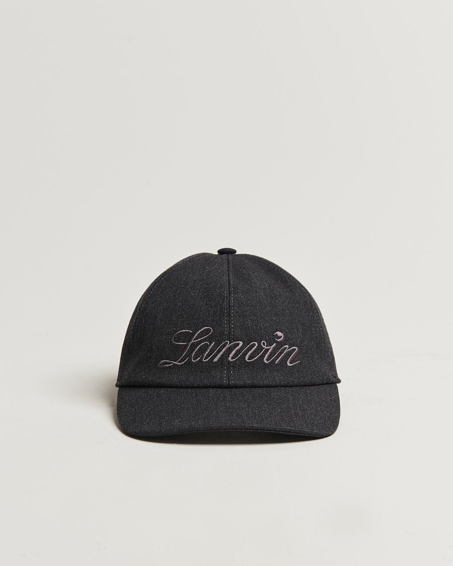 Herre | Lanvin Flannel Baseball Cap Anthracite | Lanvin | Flannel Baseball Cap Anthracite