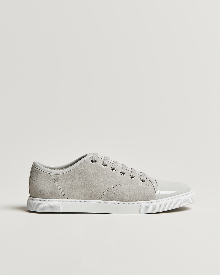 Herre | Lanvin Womens Patent Cap Toe Sneaker Powder Gray | Lanvin | Womens Patent Cap Toe Sneaker Powder Gray