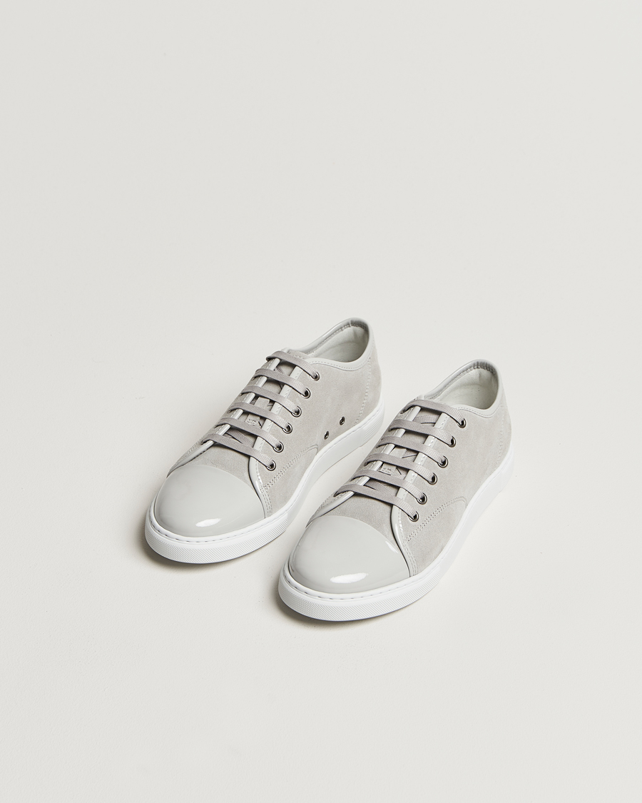 Herre | Lanvin Womens Patent Cap Toe Sneaker Powder Gray | Lanvin | Womens Patent Cap Toe Sneaker Powder Gray