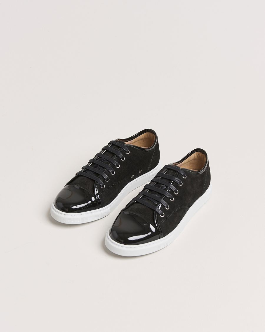 Herre | Lanvin Womens Patent Cap Toe Sneaker Black | Lanvin | Womens Patent Cap Toe Sneaker Black