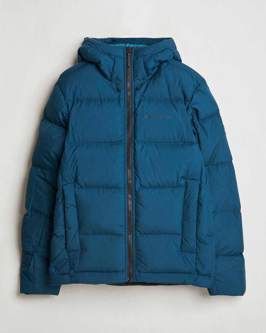 Herre | Jakker | Peak Performance | Rivel Down Hooded Jacket Ininity Teel