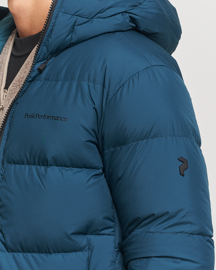 Herre | Jakker | Peak Performance | Rivel Down Hooded Jacket Ininity Teel