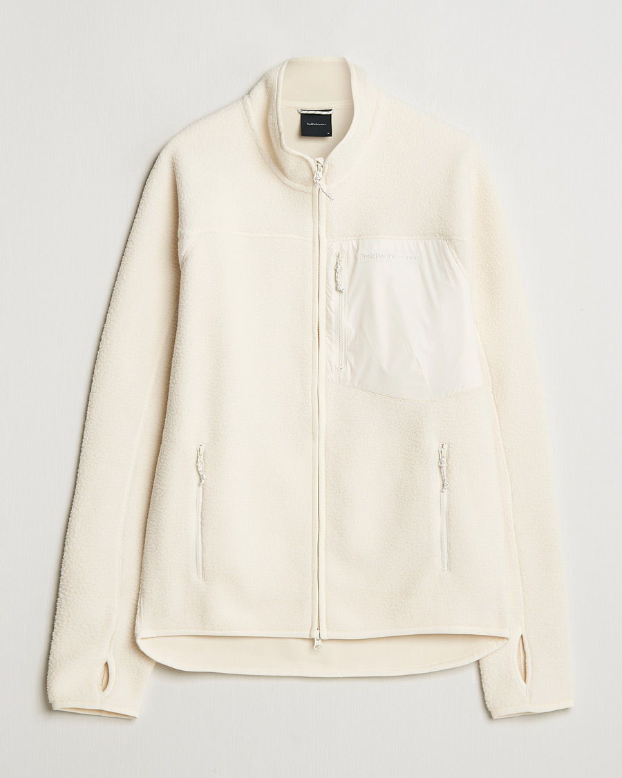 Herre | Trøjer | Peak Performance | Pile Full Zip Vintage White