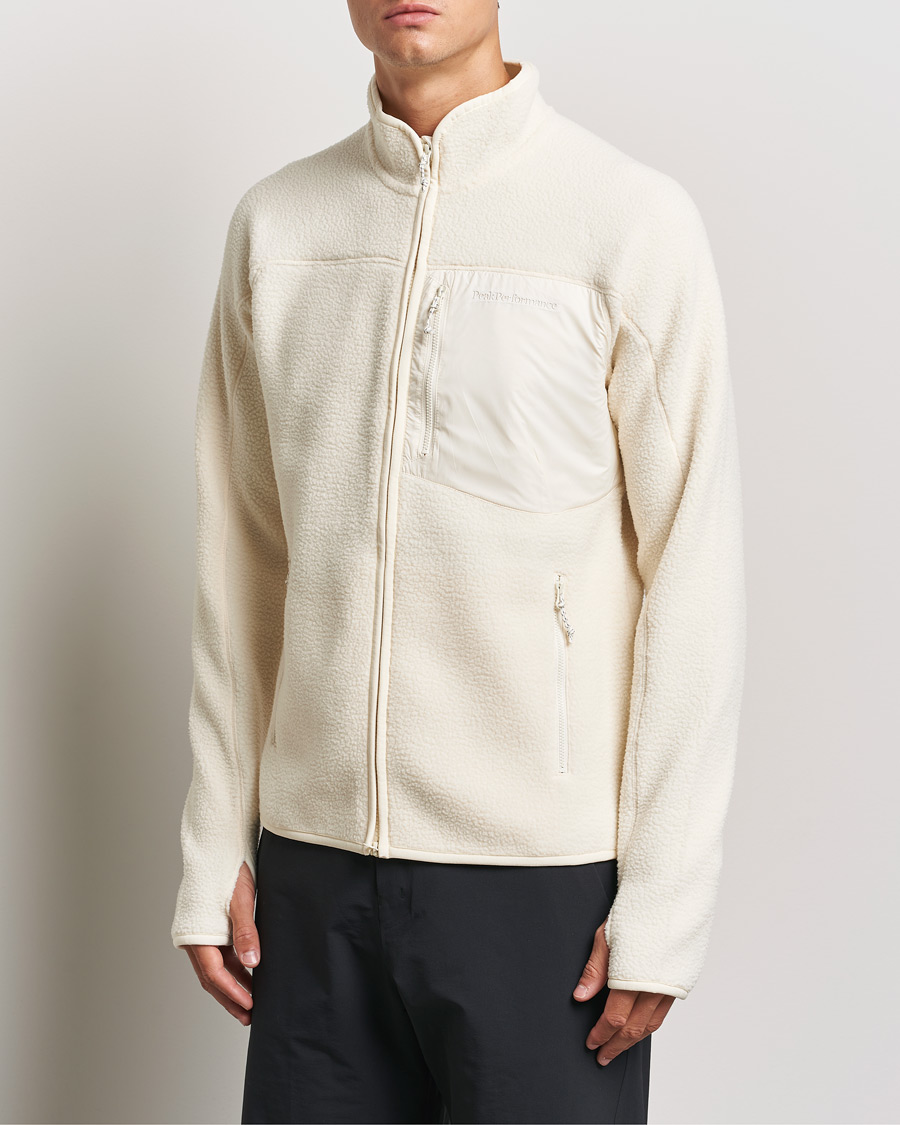 Herre | Trøjer | Peak Performance | Pile Full Zip Vintage White
