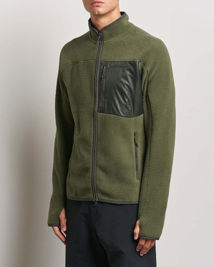 Herre | Trøjer | Peak Performance | Pile Full Zip Pine Needle