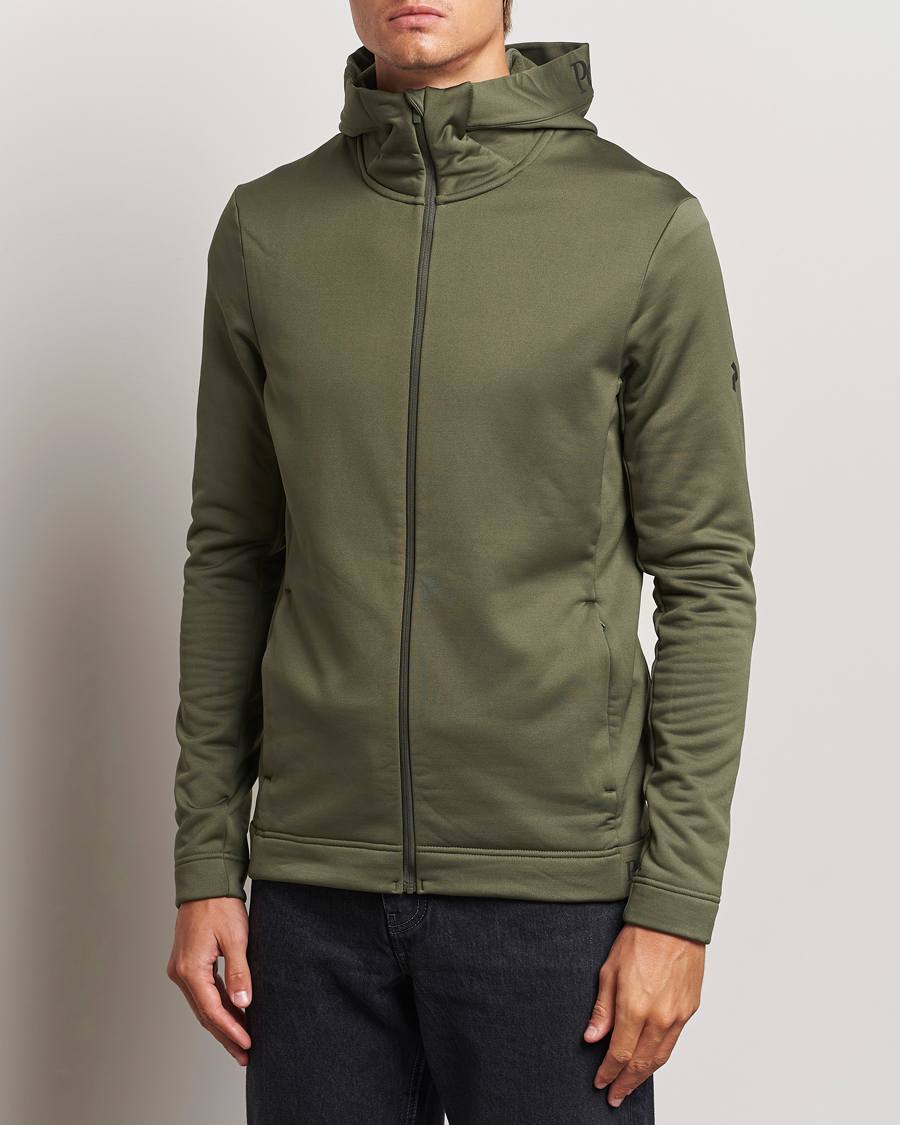 Herre | Trøjer | Peak Performance | Rider Tech Zip Hood Pine Needle
