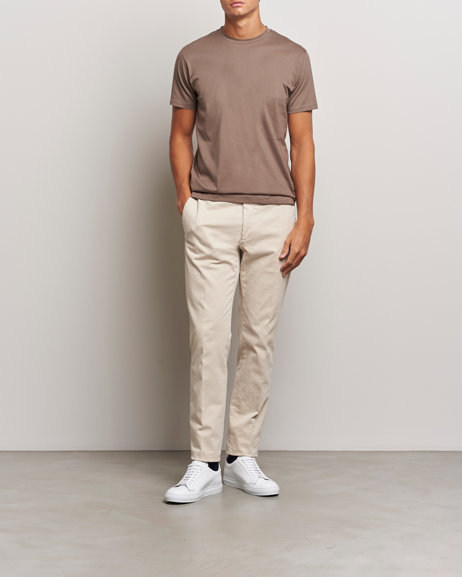 Herre | T-Shirts | Sunspel | Riviera Midweight T-Shirt Cedar