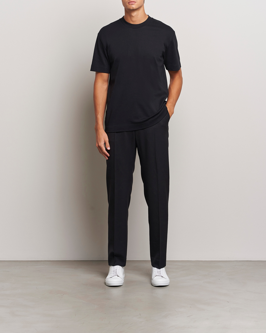 Herre | T-Shirts | Sunspel | Heavy Weight Supima Cotton T-Shirt Black