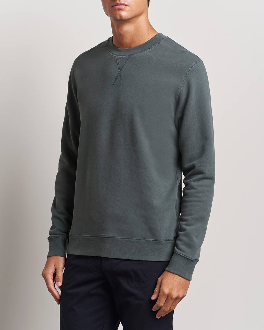 Herre | Trøjer | Sunspel | Loopback Sweatshirt Drill Green