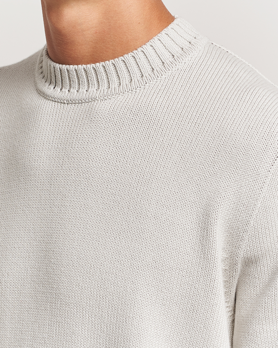 Herre | Trøjer | Sunspel | Mid Weight Cotton Crew Putty