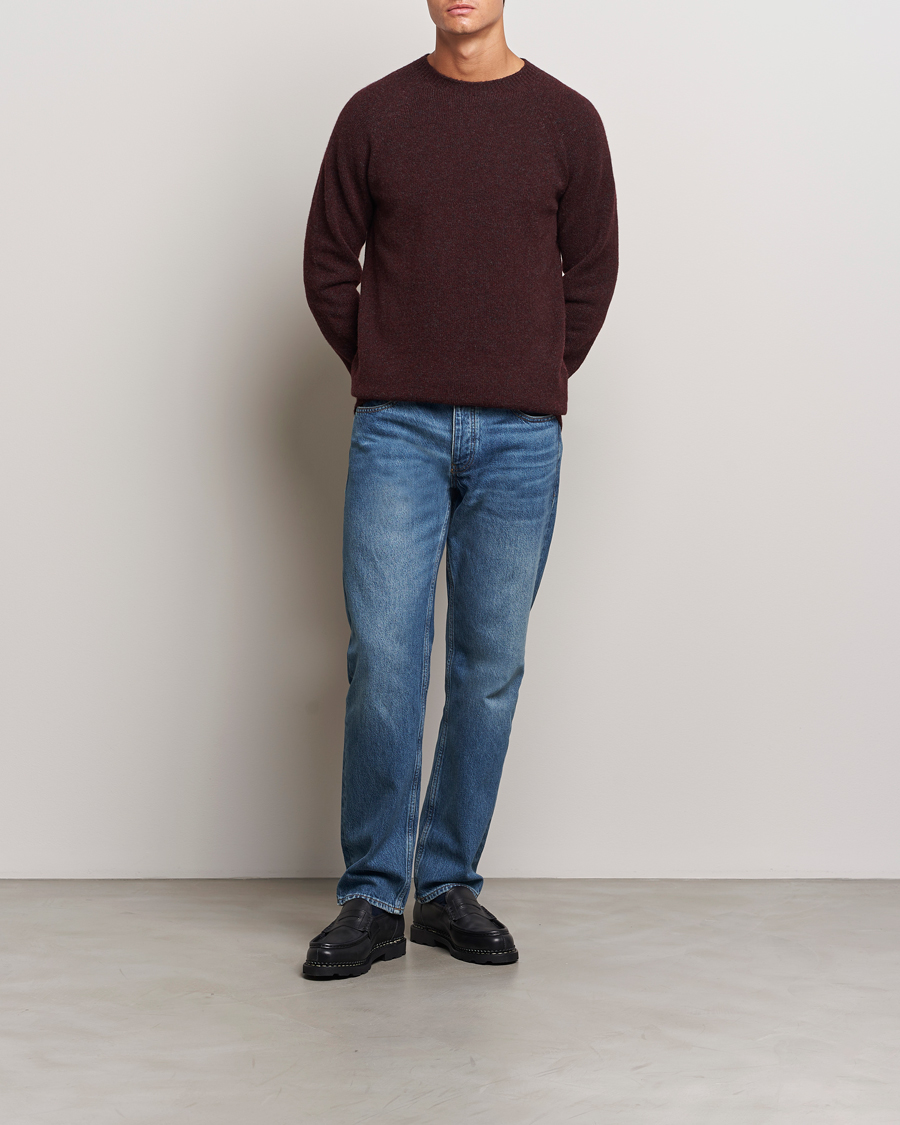 Herre | Trøjer | Sunspel | Lambswool Crewneck Port Twist