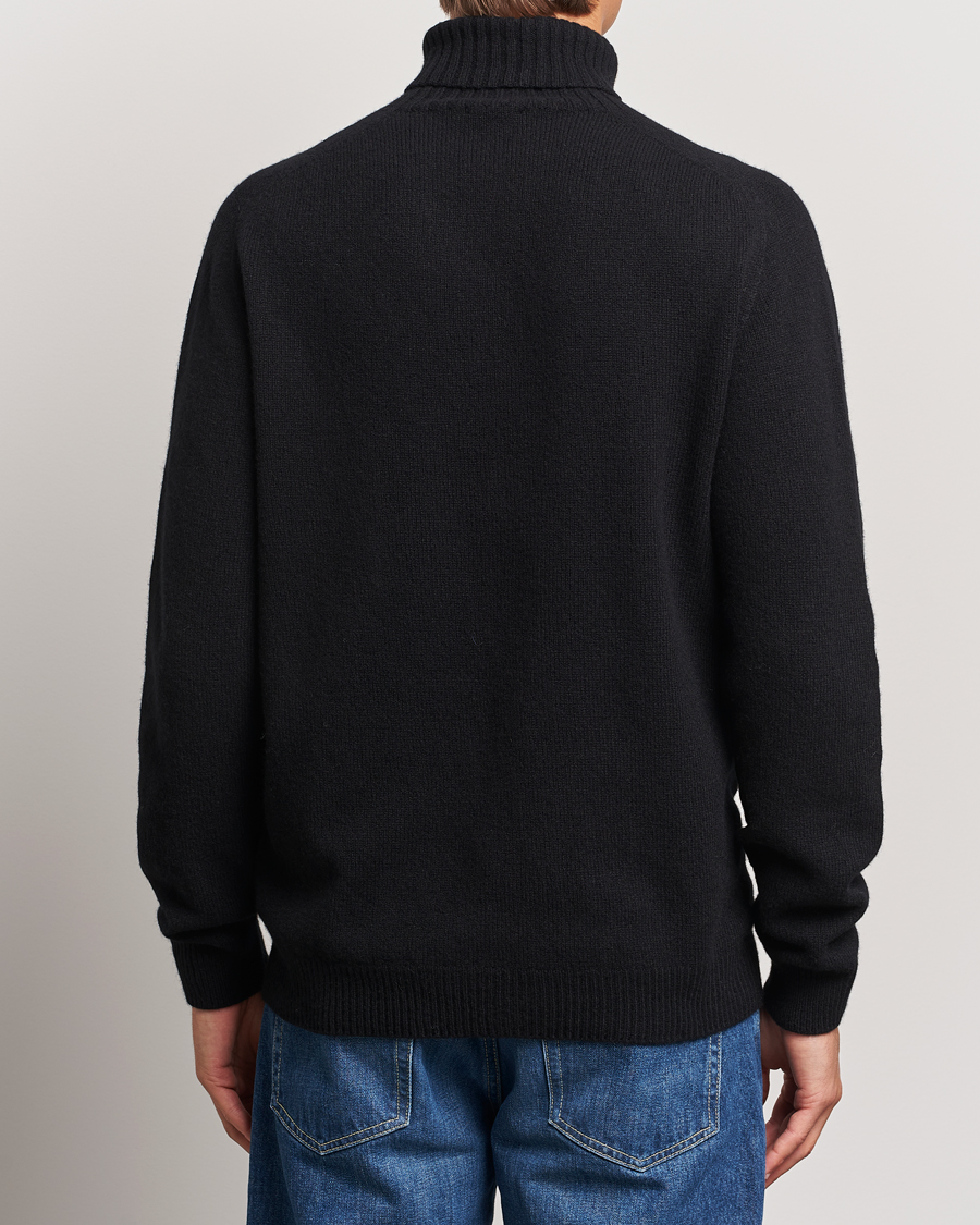 Herre | Trøjer | Sunspel | Lambswool Poloshirt Black