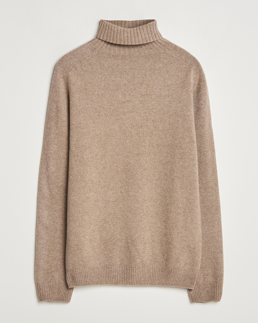 Herre | Trøjer | Sunspel | Lambswool Poloshirt Sandstone
