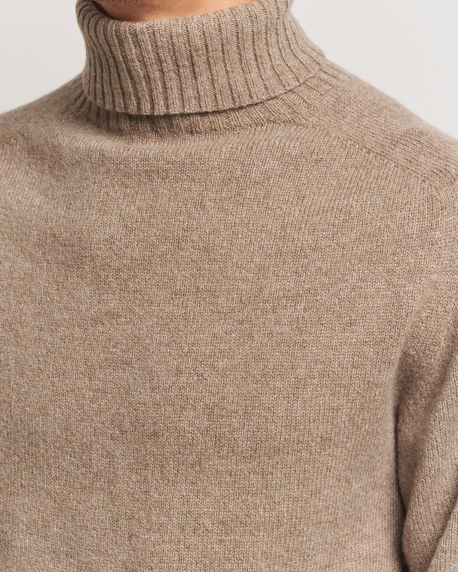 Herre | Trøjer | Sunspel | Lambswool Poloshirt Sandstone