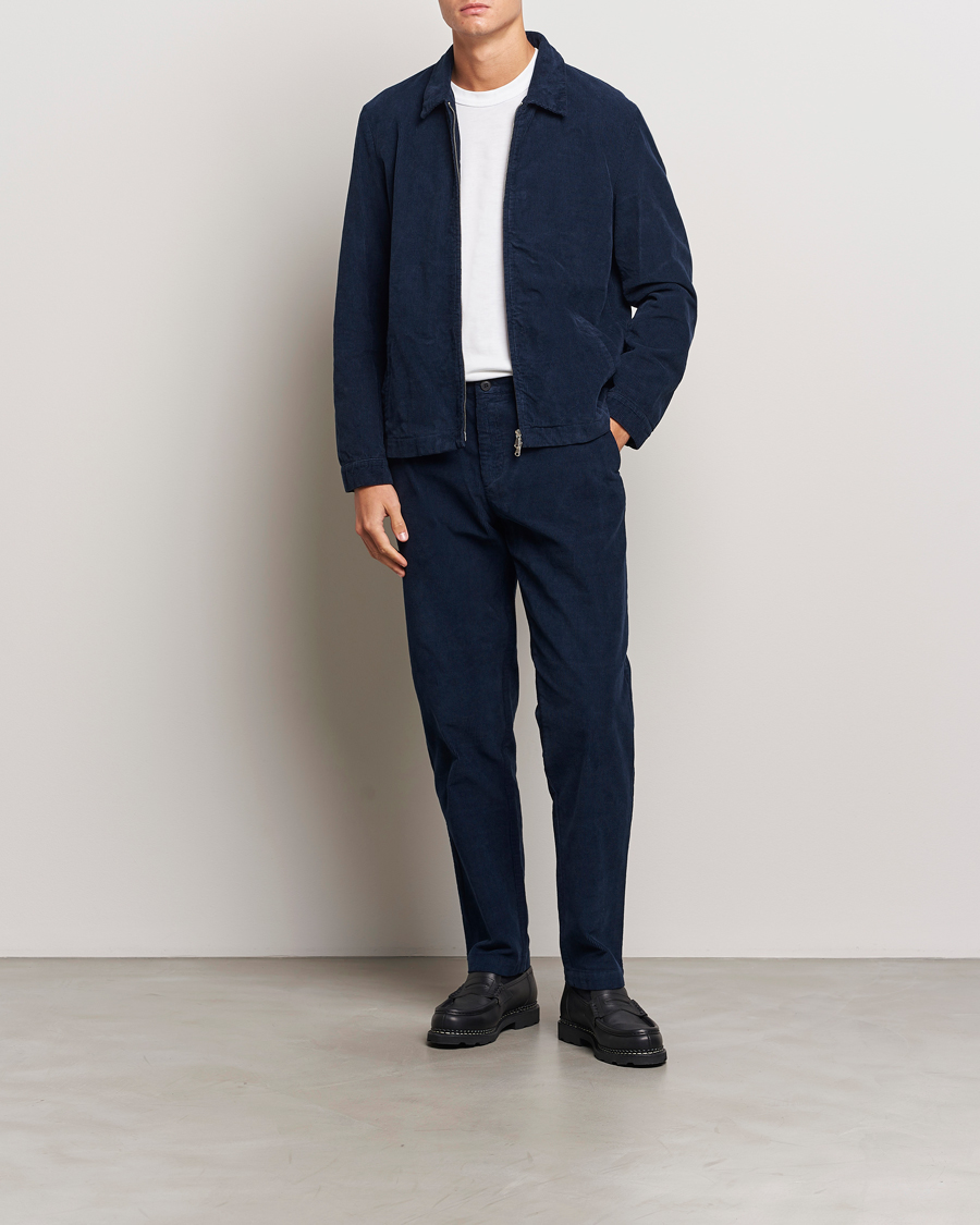 Herre | Bukser | Sunspel | Corduroy Chore Trousers Navy