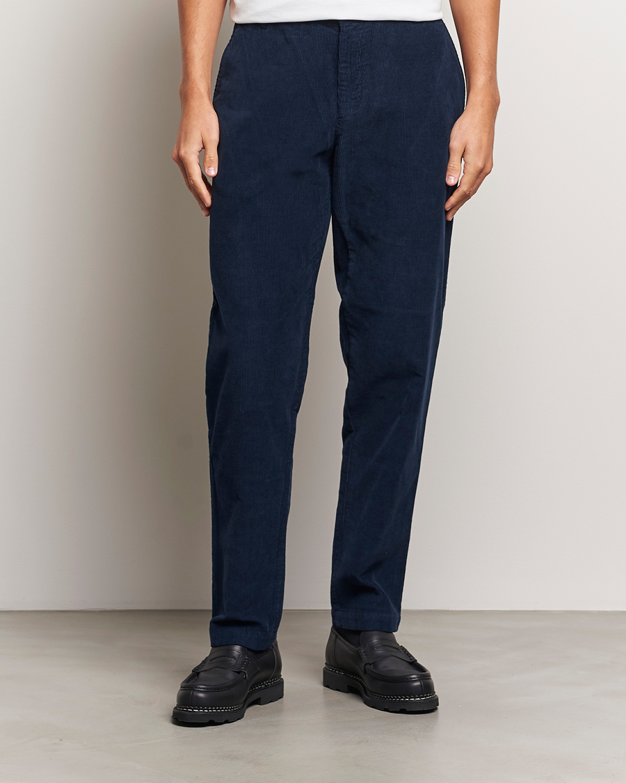 Herre | Bukser | Sunspel | Corduroy Chore Trousers Navy