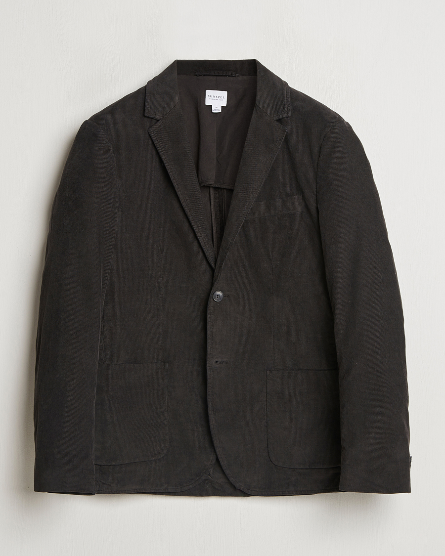Herre | Blazere & jakker | Sunspel | Relaxed Corduroy Blazer Coffee