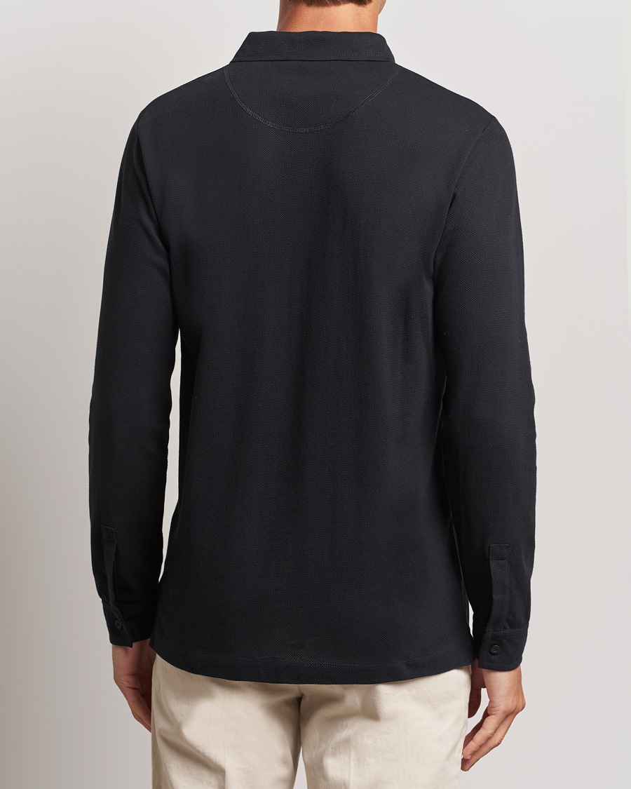 Herre | Trøjer | Sunspel | Riviera Long Sleeve Polo Black