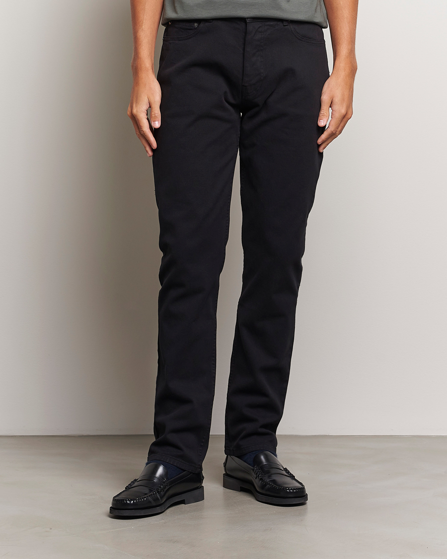 Herre | Bukser | Sunspel | Five Pocket Cotton Twill Trousers Black