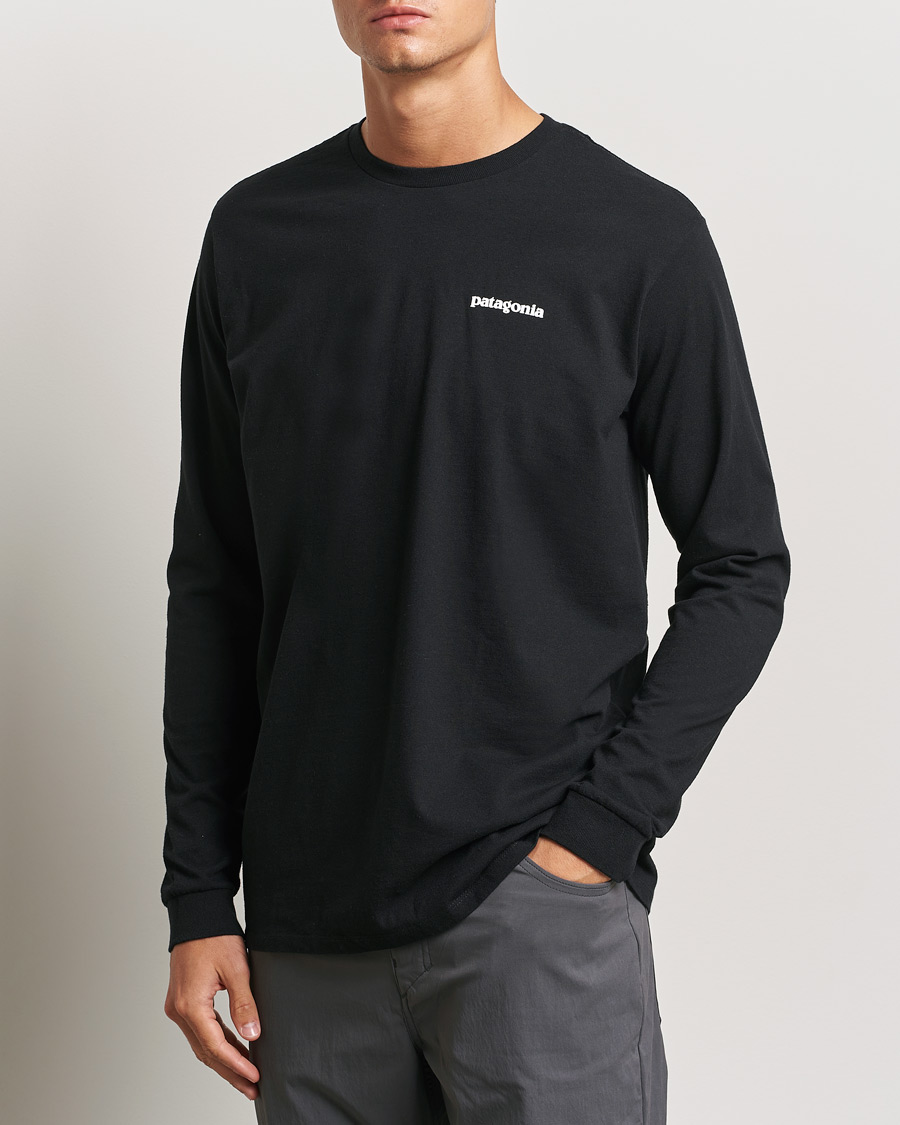 Herre | T-Shirts | Patagonia | P-6 Logo Responsibili LS T-Shirt Black