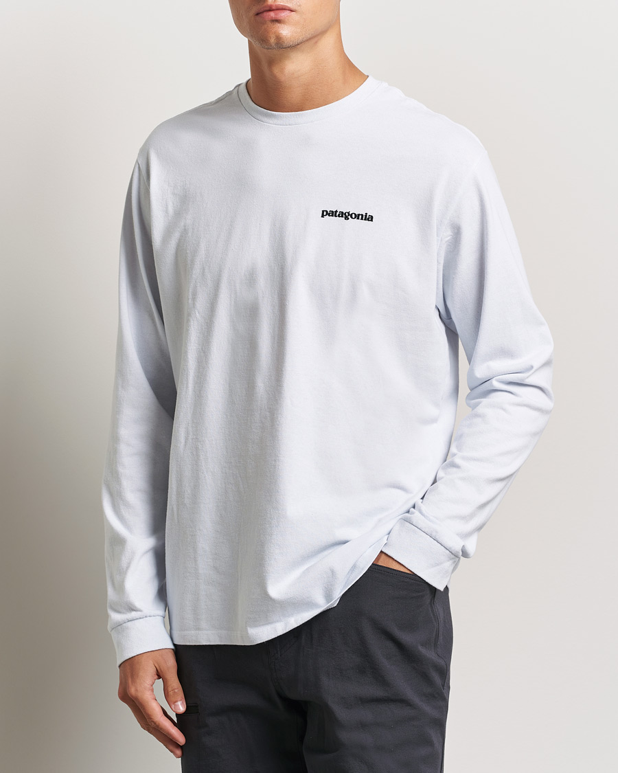Herre | T-Shirts | Patagonia | P-6 Logo Responsibili LS T-Shirt White