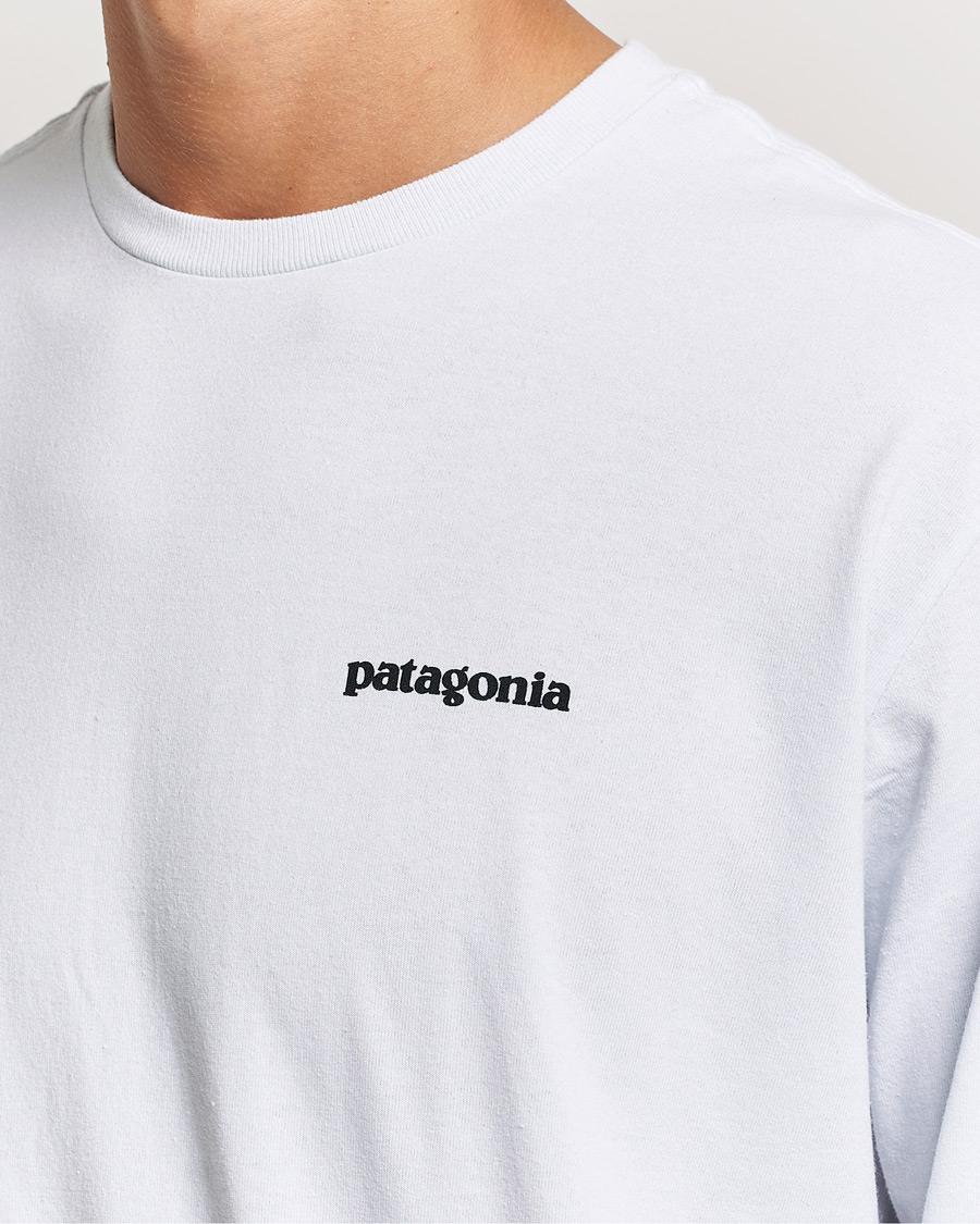 Herre | T-Shirts | Patagonia | P-6 Logo Responsibili LS T-Shirt White