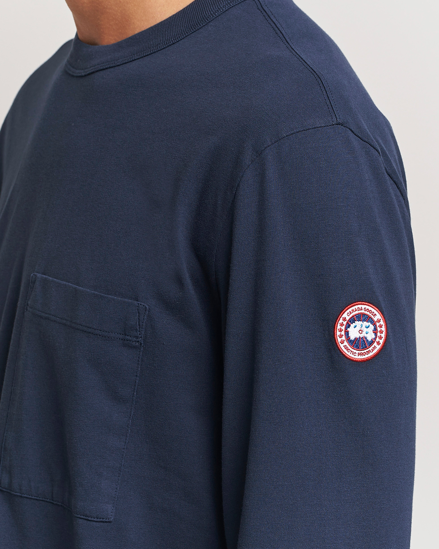Herre | T-Shirts | Canada Goose | Gladstone Long Sleeve T-Shirt Atlantic Navy