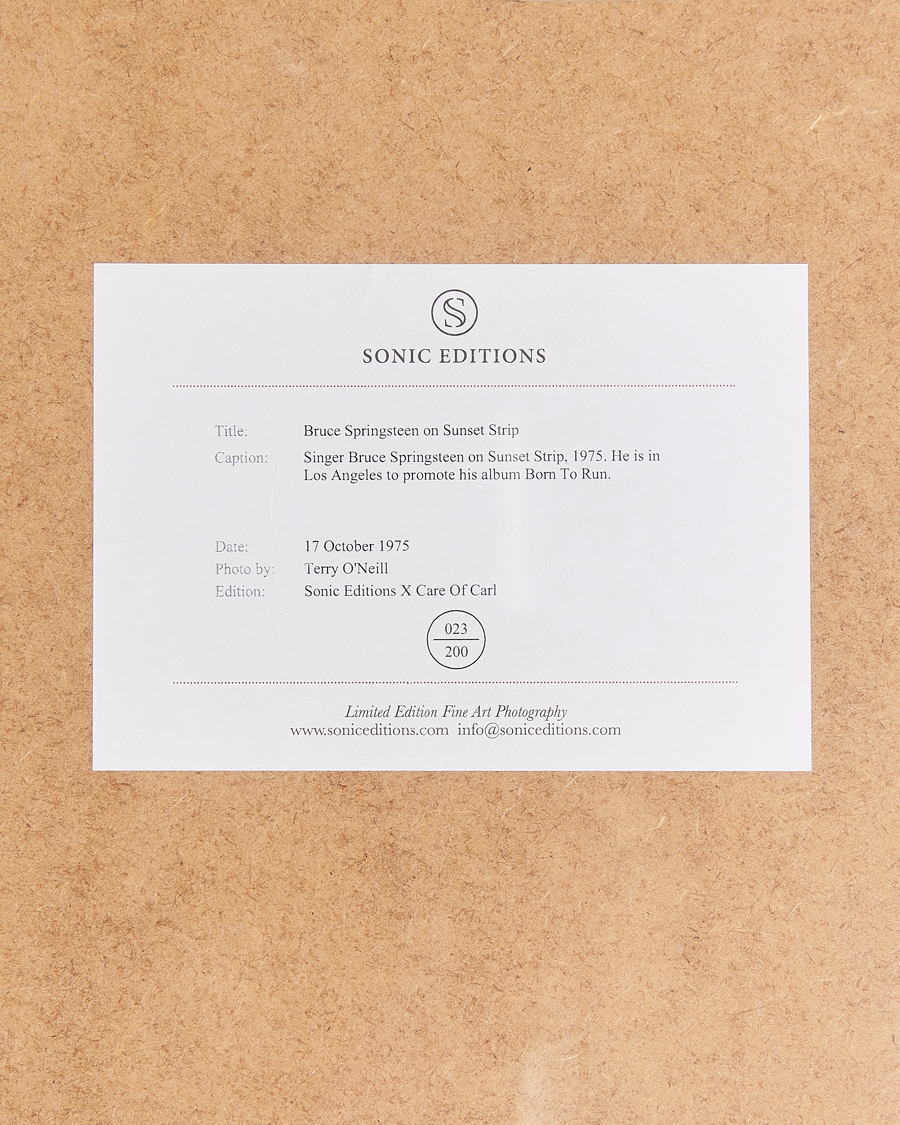 Herre | Plakater | Sonic Editions | Framed Bruce Springsteen on Sunset Strip