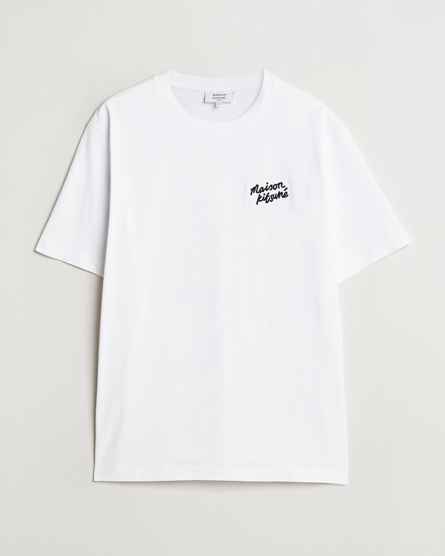 Herre | T-Shirts | Maison Kitsuné | Mini Handwriting T-shirt White
