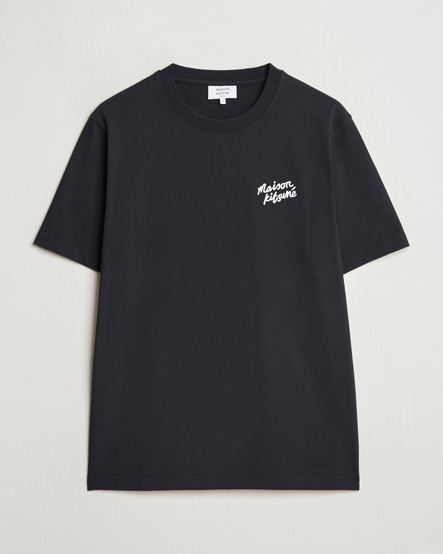 Herre | T-Shirts | Maison Kitsuné | Mini Handwriting T-shirt Black