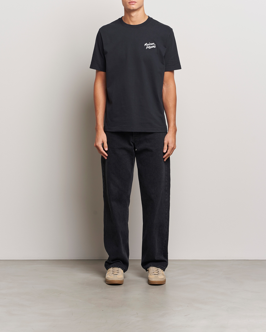 Herre | T-Shirts | Maison Kitsuné | Mini Handwriting T-shirt Black