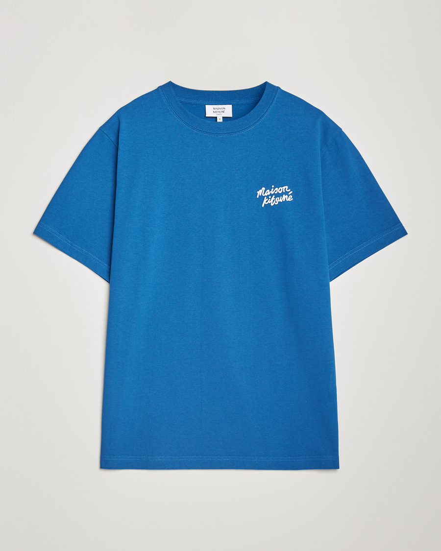 Herre | T-Shirts | Maison Kitsuné | Mini Handwriting T-shirt Celestial Blue