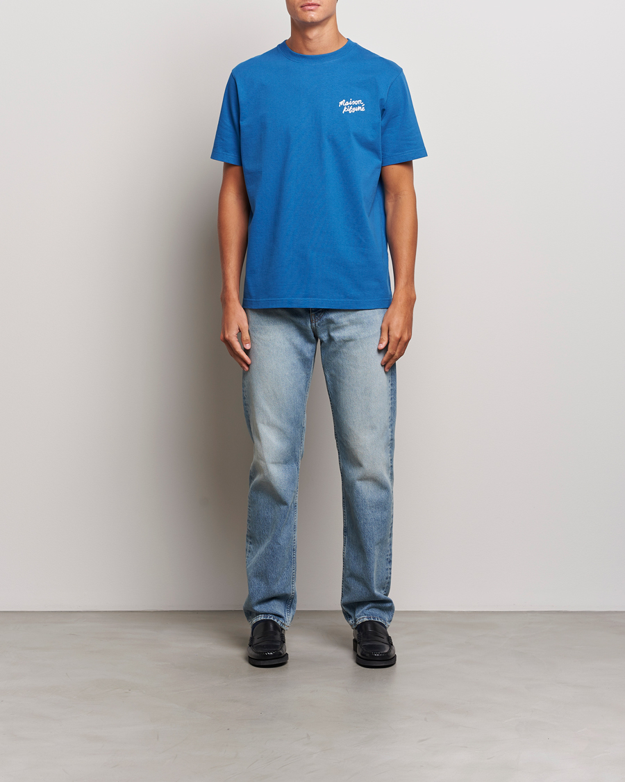 Herre | T-Shirts | Maison Kitsuné | Mini Handwriting T-shirt Celestial Blue