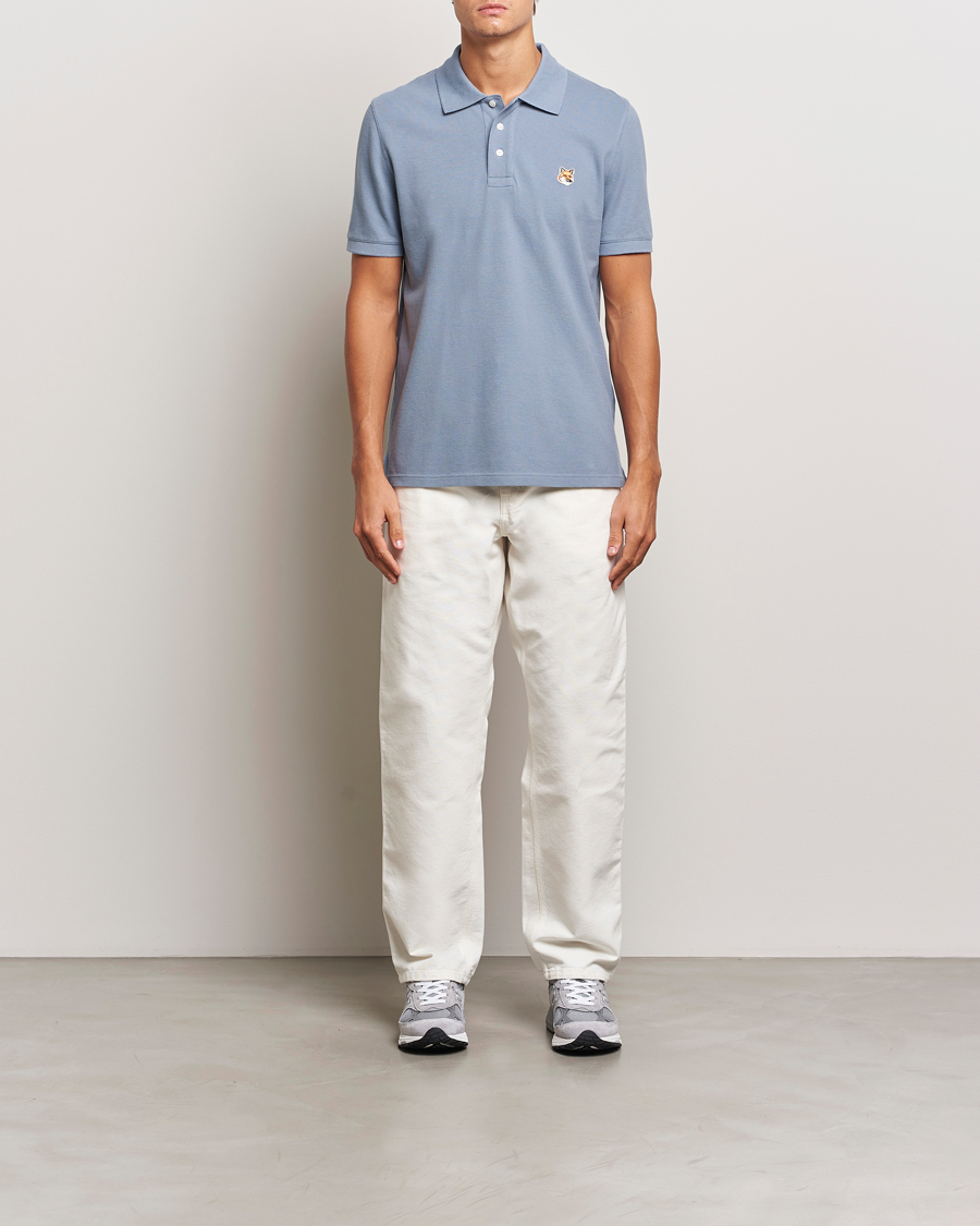 Herre | Polotrøjer | Maison Kitsuné | Fox Head Polo Moonlight Blue