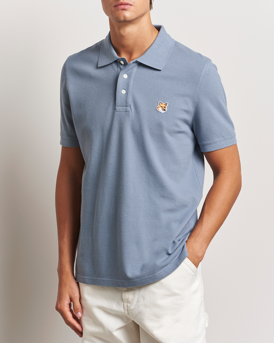 Herre | Polotrøjer | Maison Kitsuné | Fox Head Polo Moonlight Blue