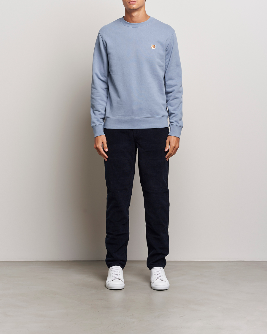 Herre | Trøjer | Maison Kitsuné | Fox Head Sweatshirt Moonlight Blue