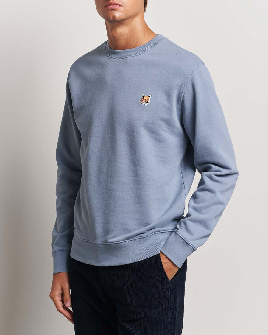 Herre | Trøjer | Maison Kitsuné | Fox Head Sweatshirt Moonlight Blue
