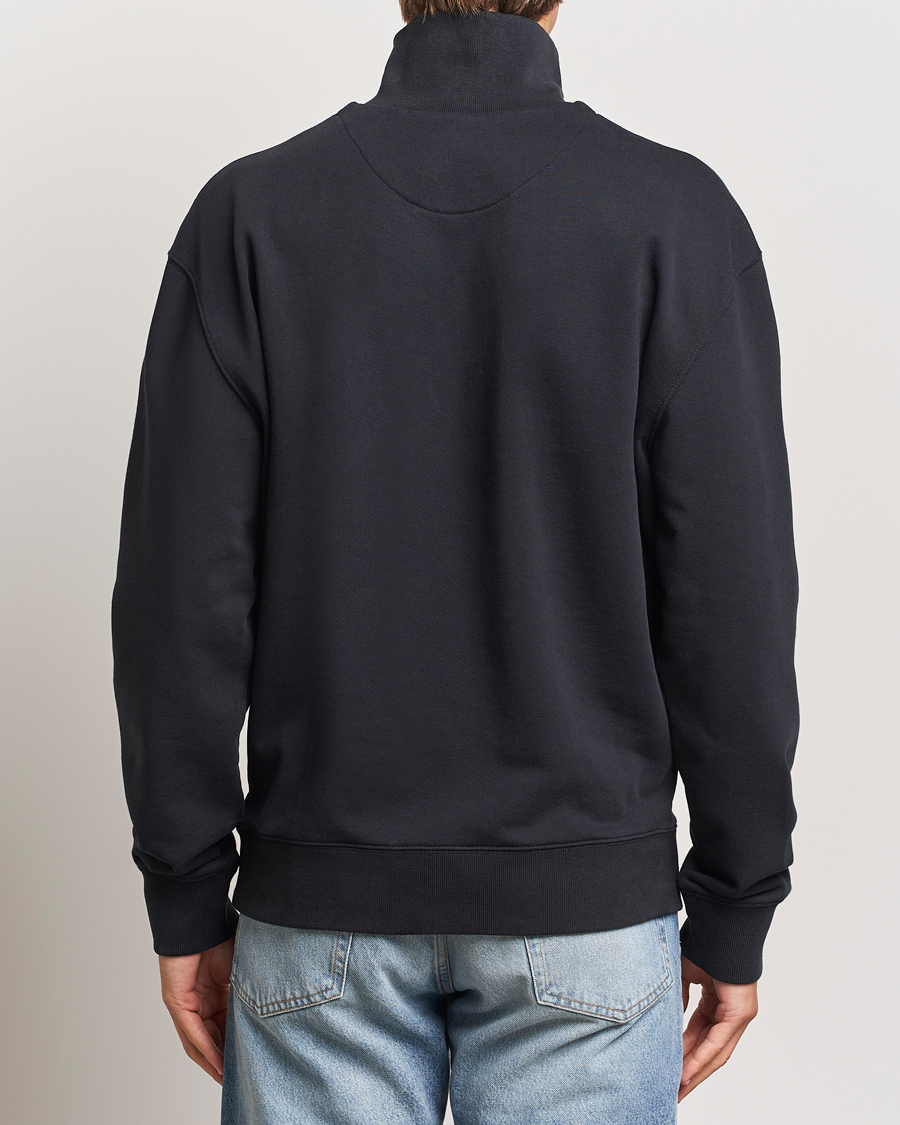 Herre | Trøjer | Maison Kitsuné | Fox Head Half Zip Sweatshirt Black