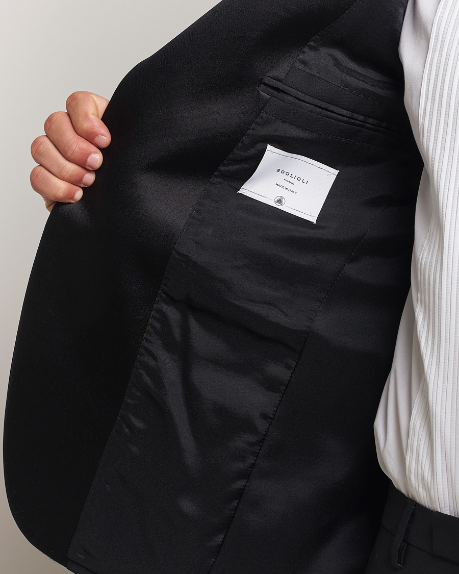 Herre | Jakkesæt | Boglioli | Milano Single Breasted Tuxedo Black